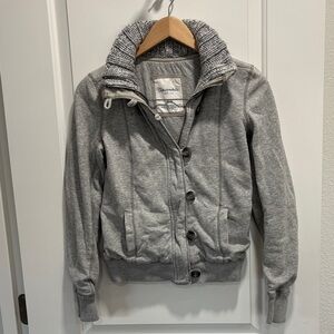 Aeropostale Knitted collar button and zip up sweatshirt